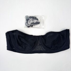 JCREW ADJUSTABLE BLACK BRA SZ 32B